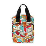 Colorful Books Pattern Print Bible Tote Bag