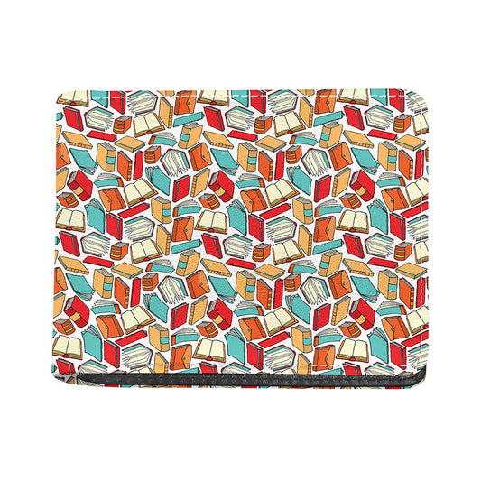 Colorful Books Pattern Print Bifold Wallet