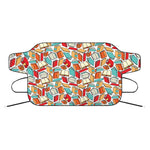 Colorful Books Pattern Print Car Windshield Snow Cover