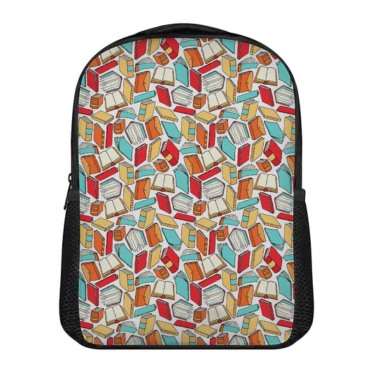 Colorful Books Pattern Print Casual Backpack