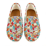 Colorful Books Pattern Print Casual Shoes