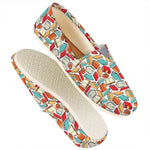 Colorful Books Pattern Print Casual Shoes