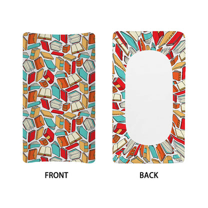 Colorful Books Pattern Print Changing Pad Cover