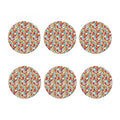 Colorful Books Pattern Print Coaster Set