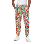 Colorful Books Pattern Print Cotton Pants