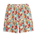 Colorful Books Pattern Print Cotton Shorts