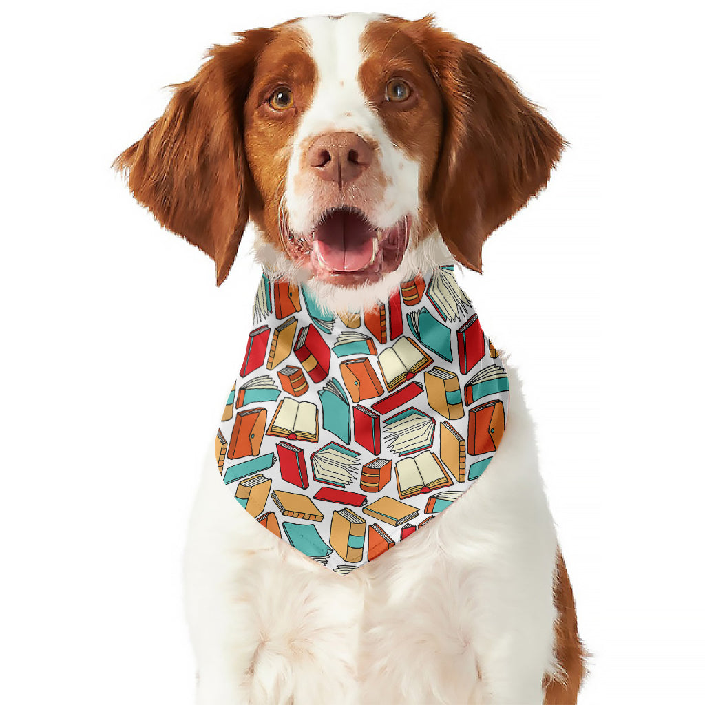 Colorful Books Pattern Print Dog Bandana