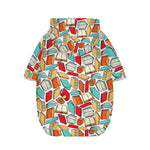 Colorful Books Pattern Print Dog Zip Up Hoodie