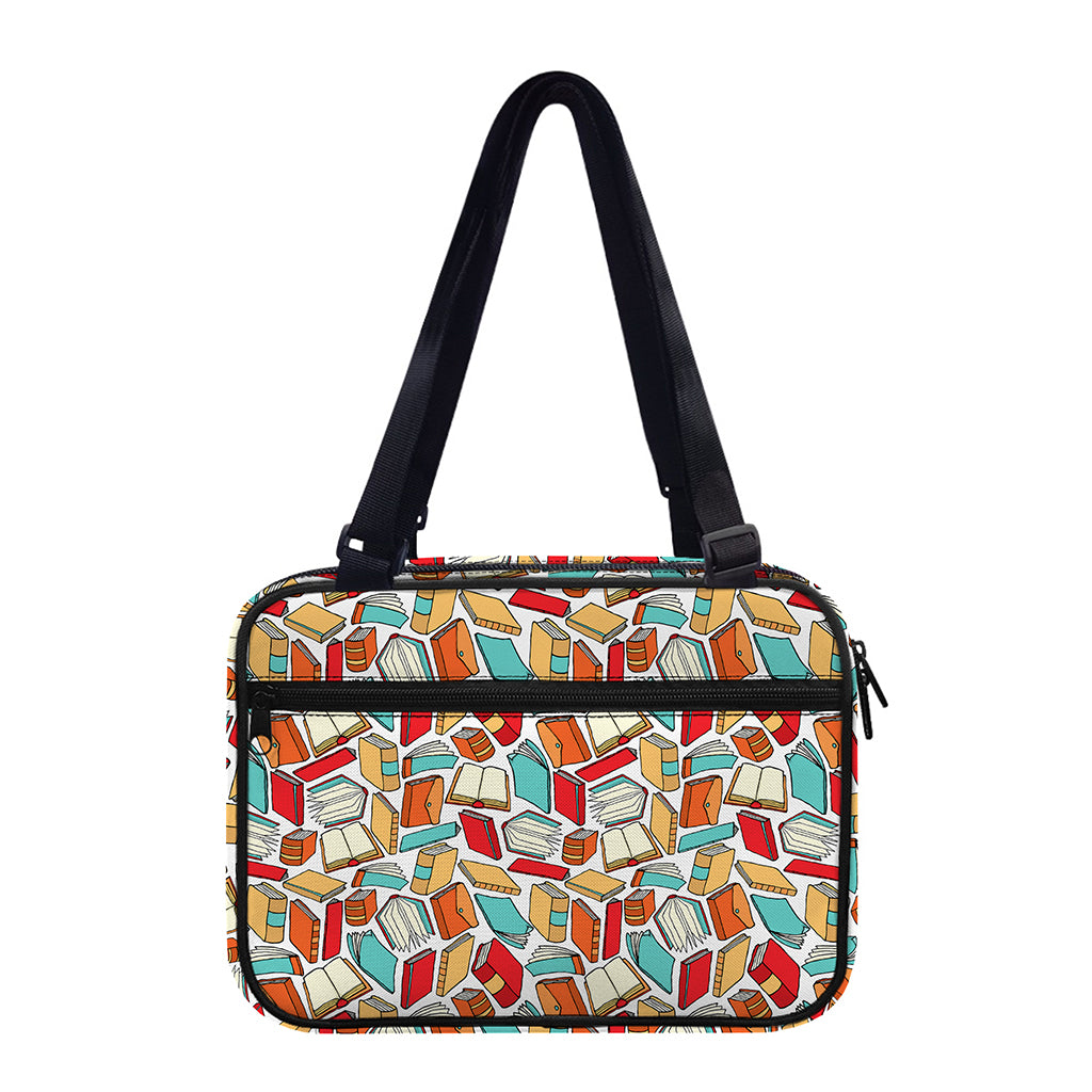 Colorful Books Pattern Print Double Strap Bible Bag