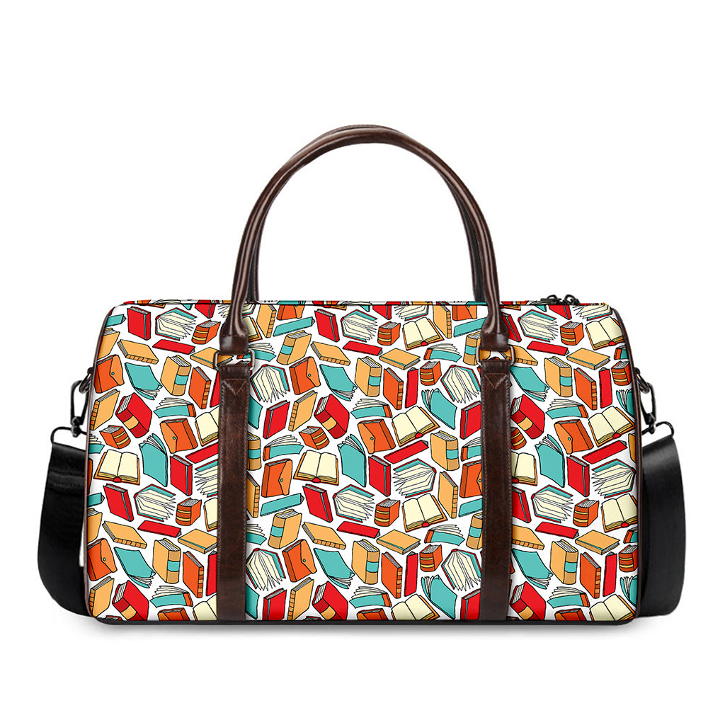 Colorful Books Pattern Print Duffle Bag