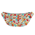 Colorful Books Pattern Print Fanny Pack