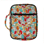 Colorful Books Pattern Print Front Pocket Bible Bag