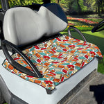 Colorful Books Pattern Print Golf Cart Seat Cover