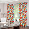 Colorful Books Pattern Print Grommet Curtains