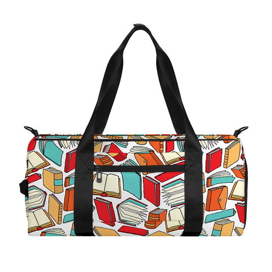 Colorful Books Pattern Print Gym Bag