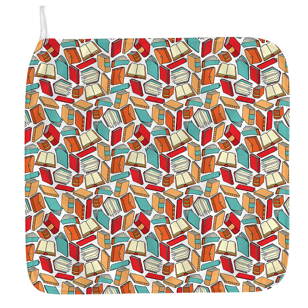 Colorful Books Pattern Print Hand Towel