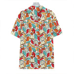 Colorful Books Pattern Print Hawaiian Shirt