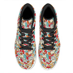 Colorful Books Pattern Print High Top Leather Sneakers