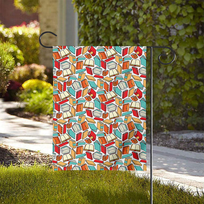 Colorful Books Pattern Print House Flag
