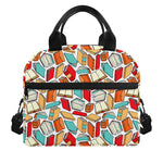 Colorful Books Pattern Print Insulated Lunch Bag