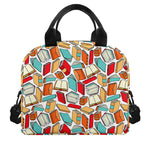 Colorful Books Pattern Print Insulated Lunch Bag