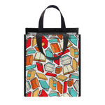 Colorful Books Pattern Print Insulated Lunch Tote