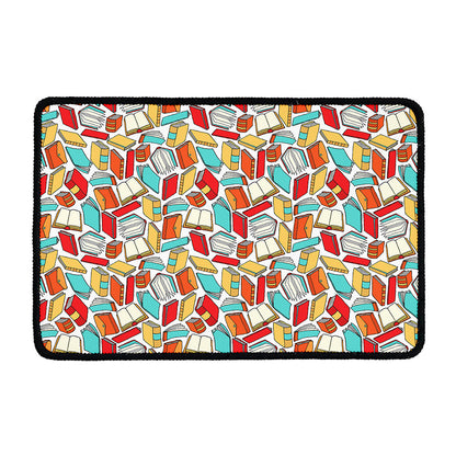 Colorful Books Pattern Print Kitchen Mat
