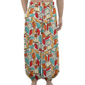 Colorful Books Pattern Print Lantern Pants
