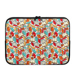 Colorful Books Pattern Print Laptop Sleeve