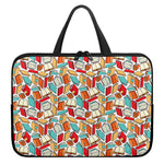 Colorful Books Pattern Print Laptop Sleeve With Handle