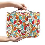 Colorful Books Pattern Print Leather Bible Cover