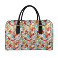 Colorful Books Pattern Print Leather Duffel Bag
