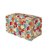 Colorful Books Pattern Print Leather Tissue Box Cover