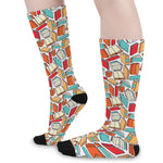 Colorful Books Pattern Print Long Socks