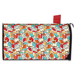 Colorful Books Pattern Print Mailbox Cover