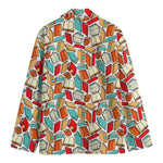 Colorful Books Pattern Print Men's Cotton Blazer