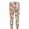 Colorful Books Pattern Print Men's Leggings