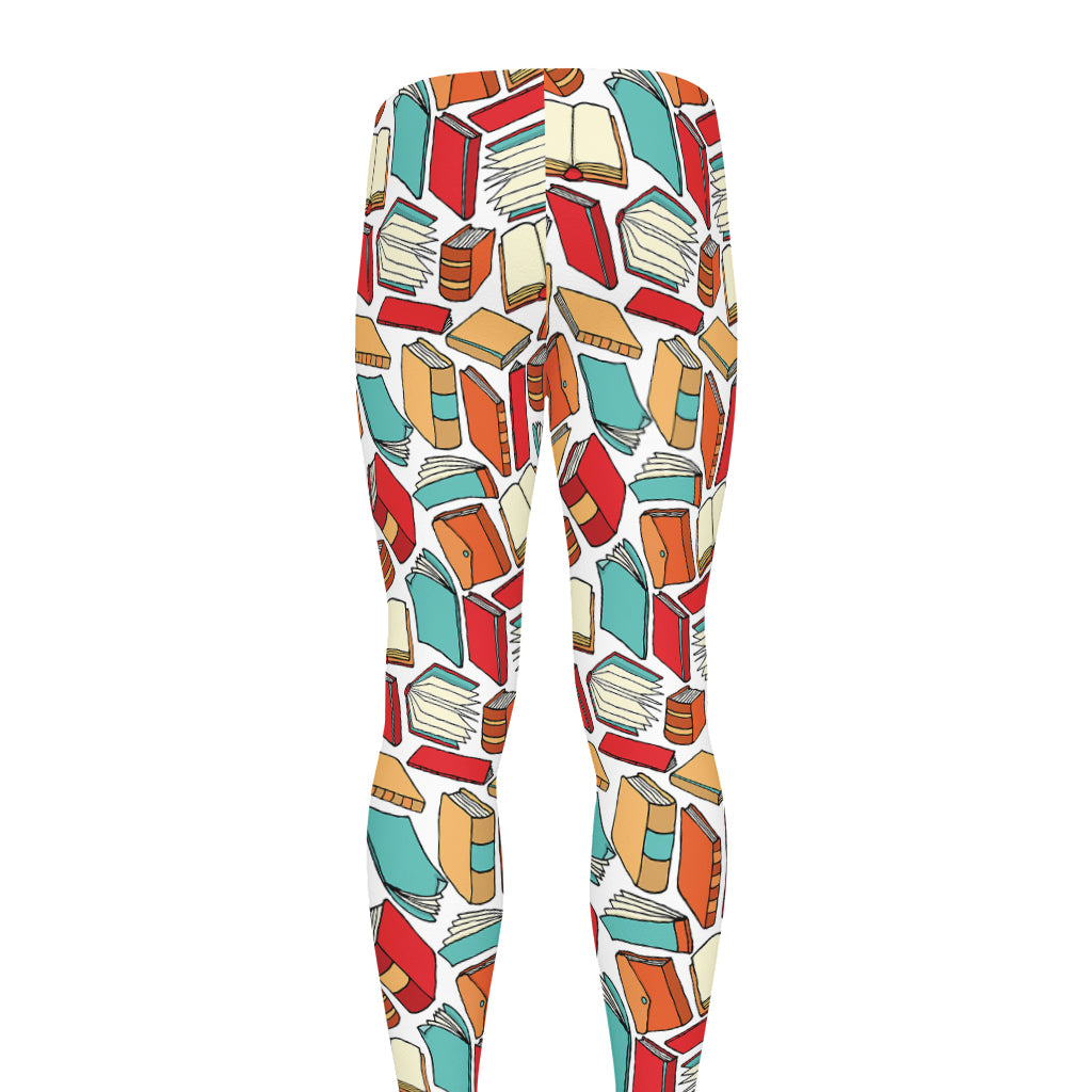 Colorful Books Pattern Print Men's leggings