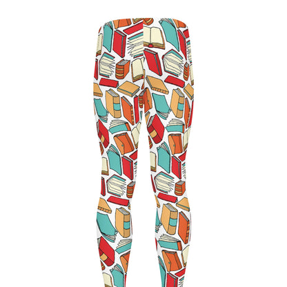 Colorful Books Pattern Print Men's leggings
