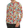Colorful Books Pattern Print Men's Long Sleeve Rash Guard