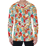 Colorful Books Pattern Print Men's Long Sleeve T-Shirt