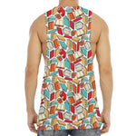 Colorful Books Pattern Print Men's Muscle Tank Top