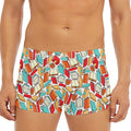 Colorful Books Pattern Print Men's Short Boxer Briefs