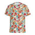 Colorful Books Pattern Print Men's Athletic T-Shirt