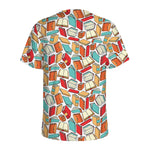 Colorful Books Pattern Print Men's Sports T-Shirt