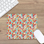 Colorful Books Pattern Print Mouse Pad