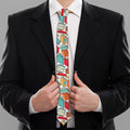 Colorful Books Pattern Print Necktie