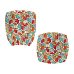 Colorful Books Pattern Print Office Chair Cover
