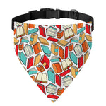 Colorful Books Pattern Print Over The Collar Dog Bandana