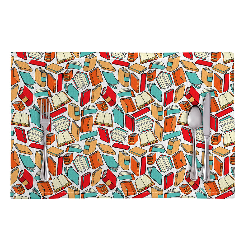 Colorful Books Pattern Print Placemat
